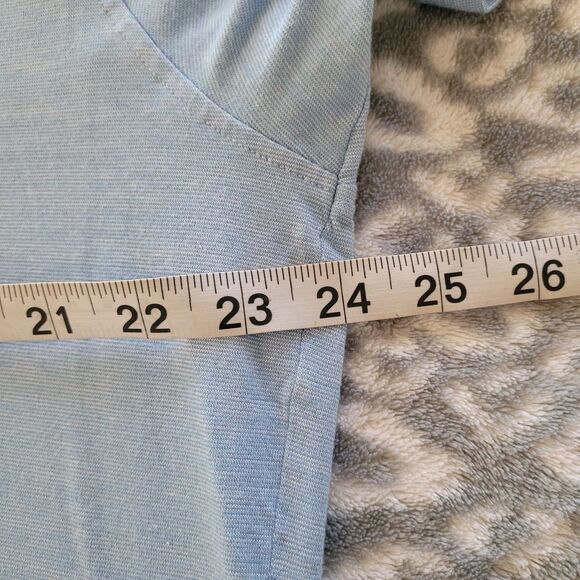 Peter Millar Golf Polo Blue Shirt Summer Comfort Size Large Golf Jersey Stretch - Picture 4 of 5